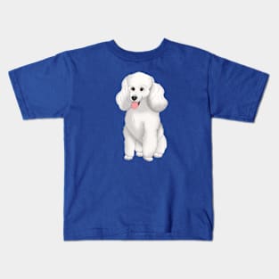 White Miniature Poodle Dog Kids T-Shirt